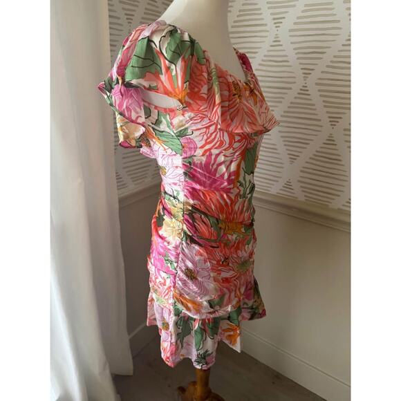 Hello Molly Women’s Medium It's Party Time Off The Shoulder Mini Dress in pink - Picture 8 of 10